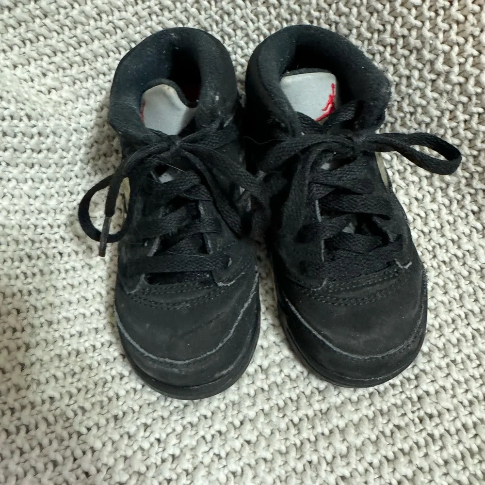 Nike Air Jordan 5 Retro BT Black Metallic‎ (440890-003) Toddlers Size 7C